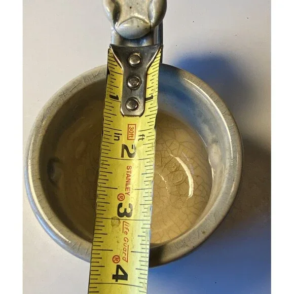 Nice Handmade Pottery Signed Shooting Stars Gray High End Coffee Mug Minty - Picture 9 of 10